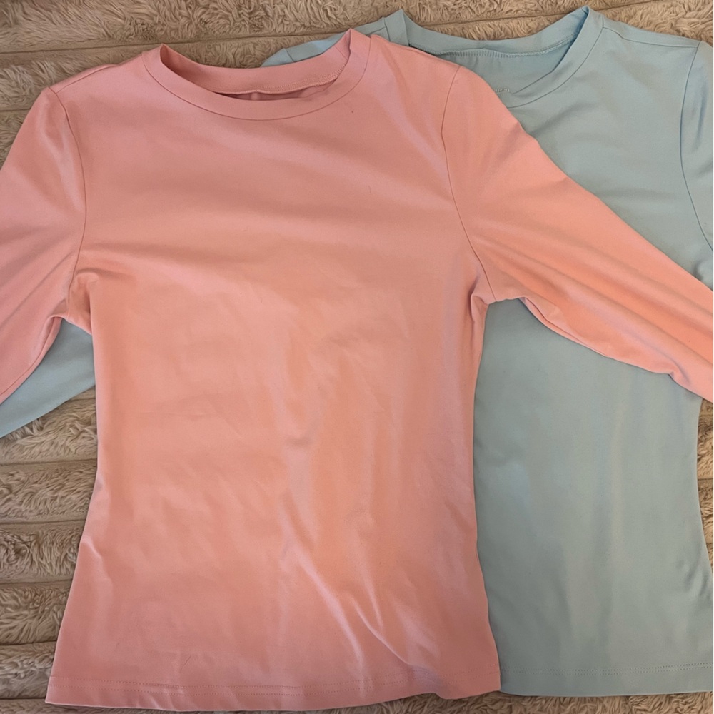 Amazon Long Sleeve Tops in Pink and Light Blue